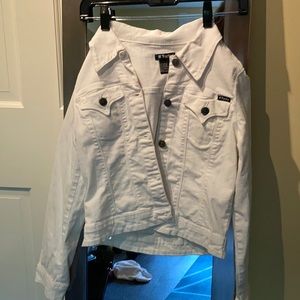 white denim jacket